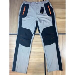 Outdoor Sports Hiking Pants Mens 34 x 31 Travel Camping‎ Activewear Gray Black